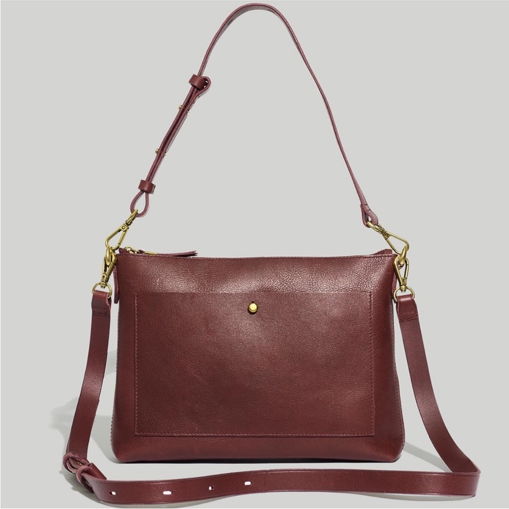 Madewell Deep Burgundy Leather Shoulder Bag